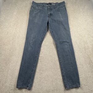 Aeropostale Skinny Jeans Mens 34x32 Blue Denim‎ Pants Medium Wash NYC Design